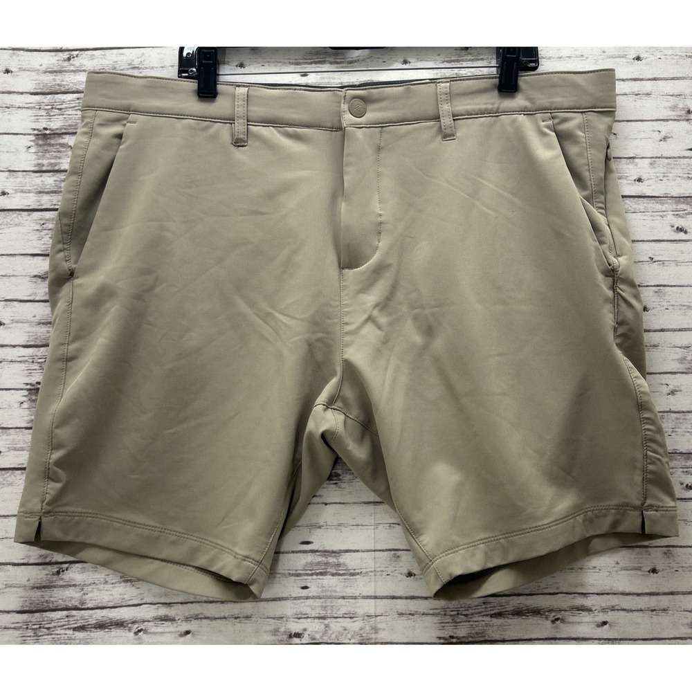 Kyodan Golf Shorts Men's 38 Beige Stretch Performance Slim Outdoors 8.5" UPF 50+